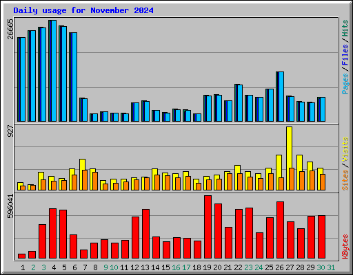 Daily usage for November 2024