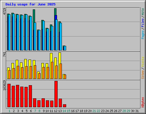 Daily usage for June 2025