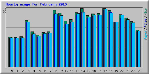 Hourly usage for February 2015