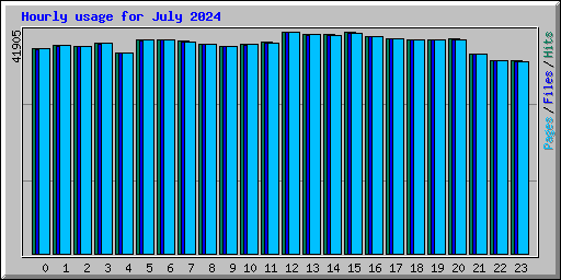 Hourly usage for July 2024