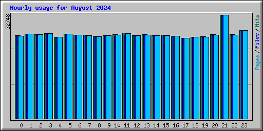 Hourly usage for August 2024